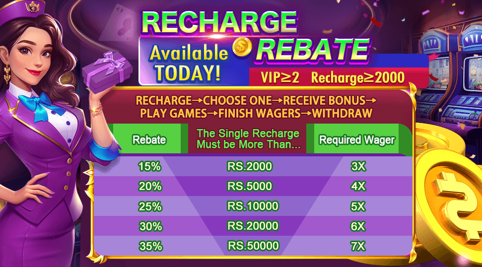 3 Patti recharge rebate bonus — extra value on every top-up in 3 Patti Union Pakistan